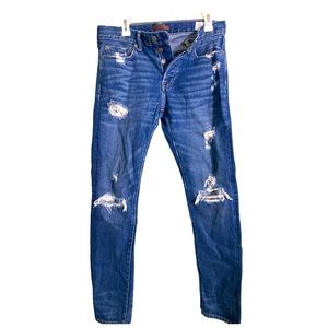 EUC ABERCROMBIE & ICONIC FITCH JEANS JAPANESE SELVEDGE V-STITCH. ! RARE !